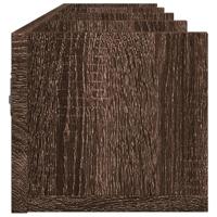 Wandkasten 2 st 99x18x16,5 cm bewerkt hout bruin eikenkleur - thumbnail