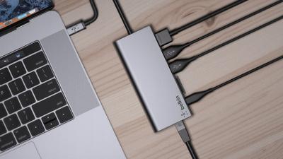 Belkin F4U092BTSGY interface hub USB 3.2 Gen 1 (3.1 Gen 1) Type-C 5000 Mbit/s Grijs Belkin F4U092BTSGY interface hub USB 3.2 Gen 1 (3.1 Gen 1) Type-C 5000 Mbit/s Grijs