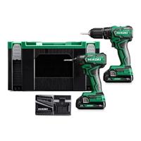 Hikoki KC18DDWGZ Combopack | DV18DD + WH18DD | 18 V | 2 x 2,0 Ah accu + lader | In HSC III koffer - KC18DDWGZ - thumbnail