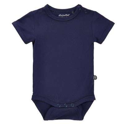 Minymo Romper Korte Mouw Bamboo Junior Viscose Blauw Maat 62