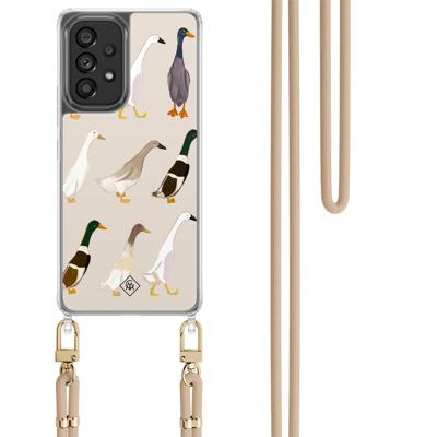 Samsung Galaxy A53 hoesje met beige koord - Duck life Samsung Galaxy A53 hoesje met beige koord - Duck life