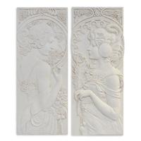 Art nouveau wandplaten set van 2 stuks - thumbnail