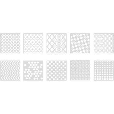 Creativ Company Sjabloon, afm 15x15 cm, dikte 0,31 mm, 10 vel/ 1 doos