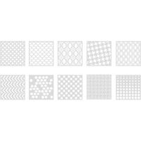 Creativ Company Sjabloon, afm 15x15 cm, dikte 0,31 mm, 10 vel/ 1 doos - thumbnail