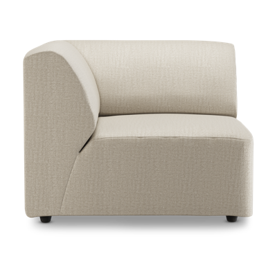 HKliving Jax bank left end Pure Ivory