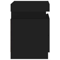 Nachtkastje met LED-verlichting 35x39x55 cm zwart - thumbnail