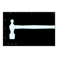 Facom bankhamer amerikaans steel hickory 1/4 - 202H.1/4 - thumbnail