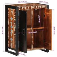 Dressoir 55x35x70 cm massief gerecycled hout meerkleurig - thumbnail