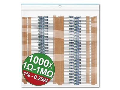 Quadrios 22P037 22P037 Metaalfilmweerstand assortiment Axiaal bedraad 0.25 W 1 % 1 set(s) Quadrios 22P037 22P037 Metaalfilmweerstand assortiment Axiaal bedraad 0.25 W 1 % 1 set(s)