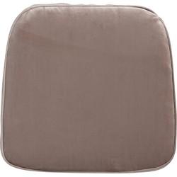 Madison zitkussen Velvet 48 x 46 x 5 cm cm katoen taupe