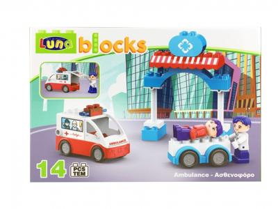 Luna blokkenset ambulance 14 delig Luna blokkenset ambulance 14 delig