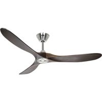 CasaFan ECO GENUINO 152 BN-NB Plafondventilator 16.6 W (Ø x h) 1520 mm x 285 mm Chroom Met afstandsbediening, Met wintermodus - thumbnail