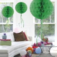 Honeycomb decoratie 30cm groen - thumbnail