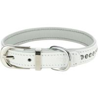 TRIXIE HALSBAND HOND ACTIVE COMFORT MET STRASS STEENTJES LEER ROZE 20-24X1,2 CM - thumbnail