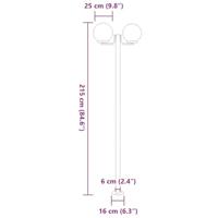 VidaXL Buitenvloerlampen 3 st 215 cm roestvrij staal zilverkleurig - thumbnail