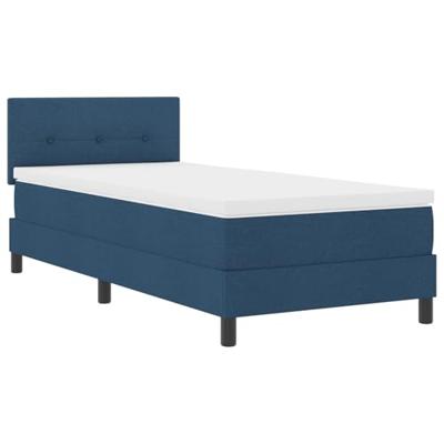 Boxspringbed met matras met matras Blauw 90 x 190 cm Stof