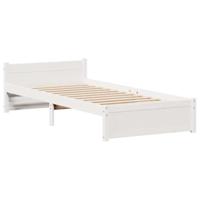 Bedframe zonder matras massief grenenhout wit 90x190 cm - thumbnail