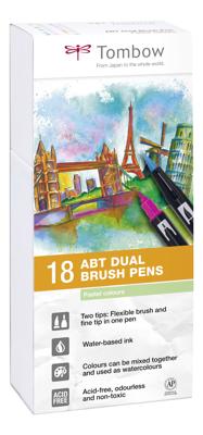 Tombow • brush pen abt dual brush pen 18x pastel colors