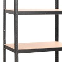VidaXL Opbergrek 5-laags staal en bewerkt hout grijs - thumbnail