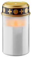 Enzo LED rouwlicht | 12cm met timer | wit (excl. 2xC batterij) | Herinneringslicht | Graflicht | Rouwlicht - 5099412 - thumbnail