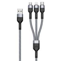 3-in-1 Kabel met Micro USB, Lightning en USB-C - thumbnail
