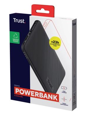 Trust Primo Powerbank 5.000 mAh Powerbank Zwart
