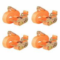 VidaXL Spanbanden 0,4 ton 6mx25mm oranje 4 st - thumbnail