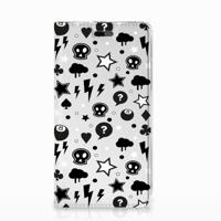 Mobiel BookCase Huawei Y5 | Y6 2017 Silver Punk - thumbnail