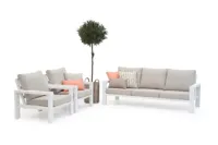 Trestino stoel-bank loungeset benton 3-zits wit - thumbnail
