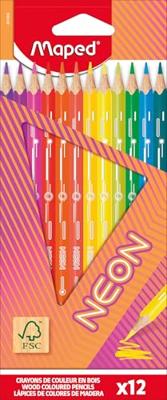 Kleurpotlood maped neon 12 kleuren Kleurpotlood maped neon 12 kleuren