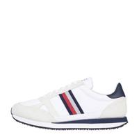 Tommy Hilfiger Runner Lo Leather Stripes leren sneakers wit - thumbnail