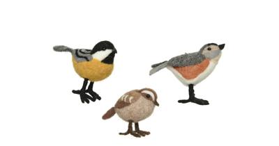 Decoratie Vogel Wol Assorti 1st