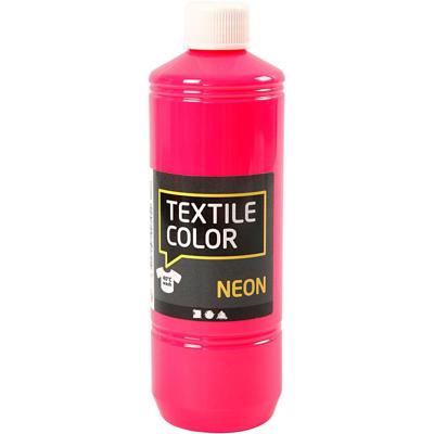 Creativ Company Textile color semi-dekkende textielverf - neon roze, 500ml