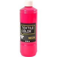 Creativ Company Textile color semi-dekkende textielverf - neon roze, 500ml - thumbnail