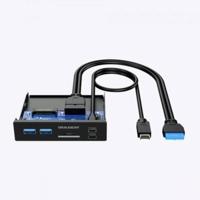 GrauGear G-MP01CR G-MP01CR USB-hub 6 poorten USB-A, USB-C, SD, Micro-SD USB 3.0 5 GBit/s Zwart - thumbnail