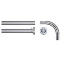 Douchegordijnstangset Seallux diameter 28 mm 90x90 cm Chroom - thumbnail