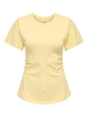 Only Onlmarie S/s Ruching Top Jrs Noos T-shirts Sunlight Only Onlmarie S/s Ruching Top Jrs Noos T-shirts Sunlight