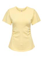Only Onlmarie S/s Ruching Top Jrs Noos T-shirts Sunlight - thumbnail