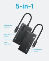 Anker USB-C Hub 332 (5-in-1, 4K HDMI) met 100W HDMI-scherm, 4K@30Hz, 5Gbps USB-C en USB-A datapoorten voor MacBook, iPad, Lenovo, Dell, laptops HP en anderen - thumbnail