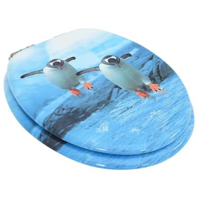 Toiletbril met soft-close deksel pingun MDF Toiletbril met soft-close deksel pingun MDF