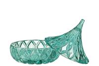 J-Line potje Puntig Geslepen - glas - azuurblauw - thumbnail