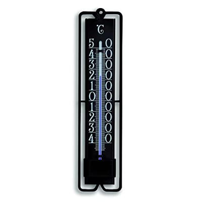 Buitenthermometer kunststof Novelli zwart 19.5 cm