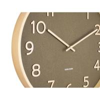Karlsson WandklokPure wood groen - Ø 40cm - KA5852MG - thumbnail