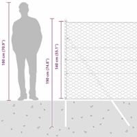 VidaXL Afrasteringspaal grijs 25 x 1,4 m (50 mm gaas) staal en pvc - thumbnail