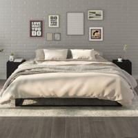 Nachtkastjes 2 st bewerkt hout zwart - thumbnail