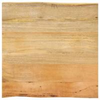 Tafelblad met natuurlijke rand 80x80x3,8 cm massief mangohout - thumbnail