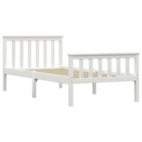 Bedframe massief grenenhout wit 100x200 cm - thumbnail