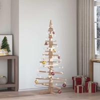 Kerstdecoratie kerstboom 150 cm massief grenenhout - thumbnail