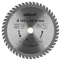 Wolfcraft Handcirkelzaagblad | HM | 48 Zähne | Ø165 x 20/16mm | 1 stuk - 6631000 - thumbnail