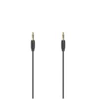 Hama Audiokabel, 3,5mm jack - 3,5mm jack, stereo, verguld, ultradun, 5,0 m Mini jack kabel Zwart - thumbnail